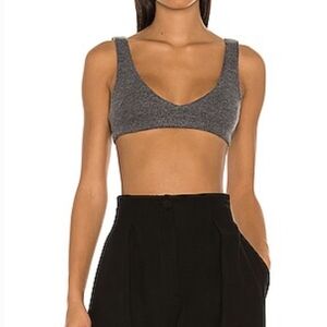 DONNI. Sweater Bra Top In Jet